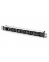 Digitus 1U Aluminum Pdu, Rackmountable, 9 X C13 10 A, 230 V Ac, 50/60 Hz, Iec C14 Inlet, A Fuse (DN95429) - nr 17