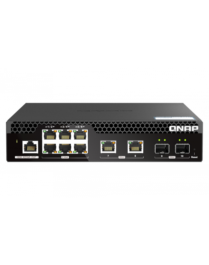 Switch zarządzalny QNAP QSW-M2106R-2S2T 2x 10GbE SFP+ 2x 10GbE 6x 2,5GbE główny