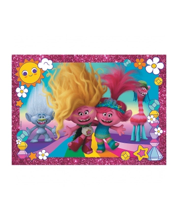 Puzzle 100el Glitter brokatowe Błyszczące Trolle Trolls 3 14829 Trefl