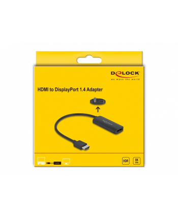 Delock adapter kablowy 0,18 m HDMI Typu A (Standard) DisplayPort + Micro-USB Czarny (64213)
