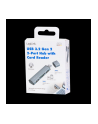 Logilink Hub USB 3.2 Gen 2 aluminiowa obudowa, wbudowany czytnik kart pamięci SD, z diodą LED szary (UA0394) - nr 16