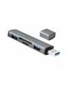 Logilink Hub USB 3.2 Gen 2 aluminiowa obudowa, wbudowany czytnik kart pamięci SD, z diodą LED szary (UA0394) - nr 2