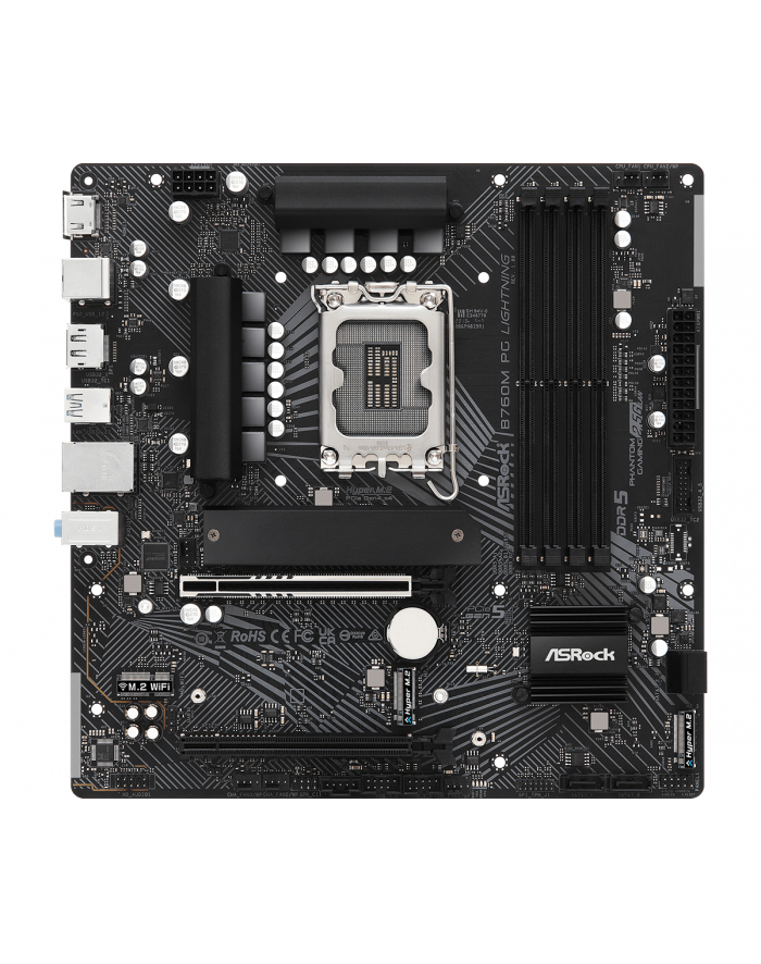 Asrock B760M Pg Lightning - Motherboard Micro Atx Lga1700 Socket B760 Płyta Główna Intel Ddr5 Ram Micro-Atx (90MXBM20A0UAYZ) główny