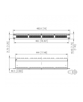 Metz Connect Patchpanel 130855C-E 24 Porty Cat 6A 1 U nr 1