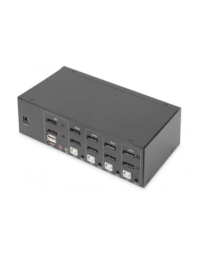Digitus Przełącznik Kvm, Display-Port Ds-12882, Klawiatura, Usb, 1920 X 1080 Pixel, 1200 1280 1440 2560 10 (DS12882) główny