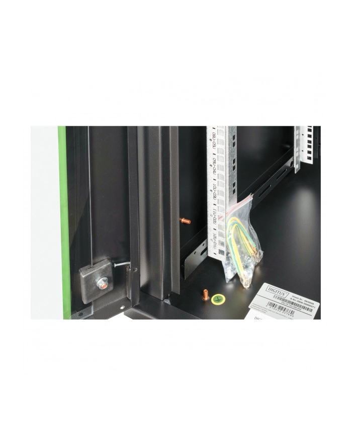 Digitus Szafa Sieciowa Wisząca Unique 19'' 12U Rack 600X600, Drzwi Szyba, Czarny, Niedzielona, Złożona, 100Kg (DN1912U66SW) główny