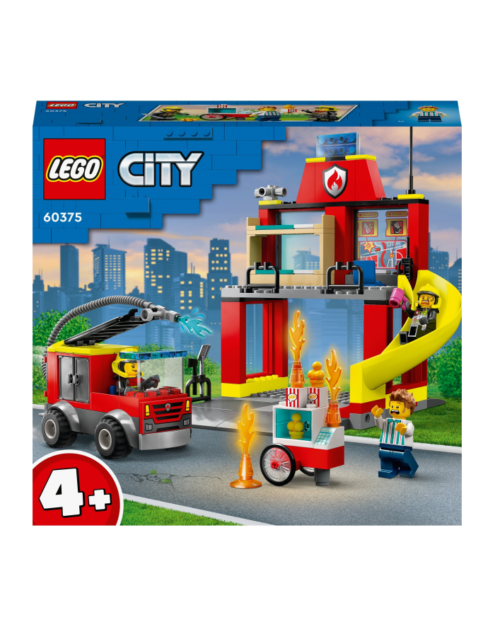 LEGO CITY 4+ Remiza strażacka i wóz strażac..60375 główny