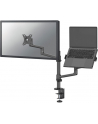 NEOMOUNTS BY NEWSTAR Laptop + Screen Desk Mount 17-27inch clamp+grommet 1 screen Black - nr 53