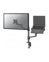 NEOMOUNTS BY NEWSTAR Laptop + Screen Desk Mount 17-27inch clamp+grommet 1 screen Black - nr 34