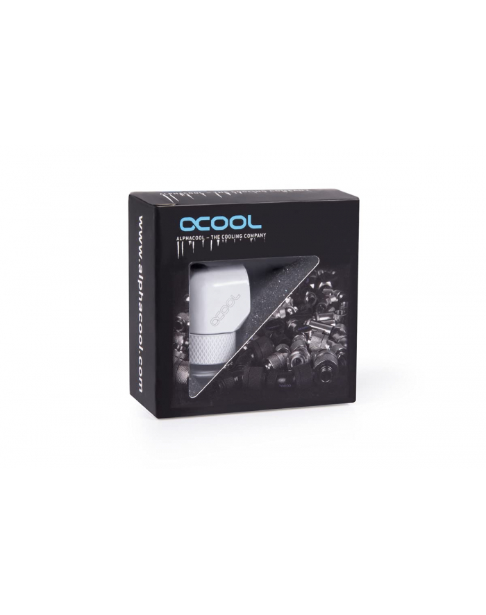 Alphacool icicle L connector czerwonyatable G1/4 AG to G1/4 IG - Kolor: BIAŁY, connection (Kolor: BIAŁY, for soft hoses (PVC, silicone, neoprene)) główny