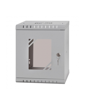 NETRACK ECO-Line wall cabinet 10inch 6U/300 mm - gray glass door