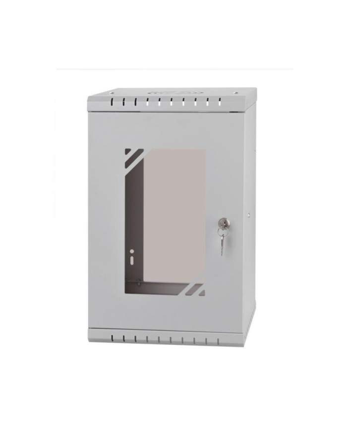 NETRACK ECO-Line wall cabinet 10inch 9U/300 mm - gray glass door główny