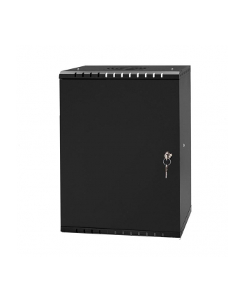 NETRACK ECO-Line wall cabinet 10inch 9U/300 mm - Kolor: CZARNY metal door