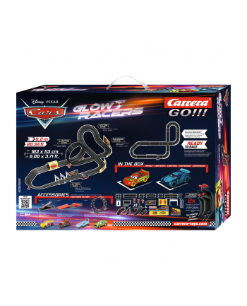 CARRERA GO!!! Disney Cars GlowRacers 6,2m 20062559