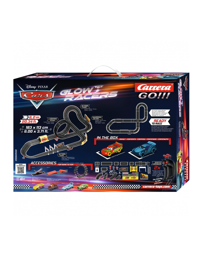 CARRERA GO!!! Disney Cars GlowRacers 6,2m 20062559 główny