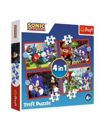 trefl PUZZLE 4w1 Przygody Sonica/SEGA SonicTheH..34625