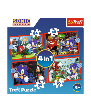 trefl PUZZLE 4w1 Przygody Sonica/SEGA SonicTheH..34625