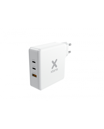 XTORM ŁADOWARKA SIECIOWA USB 3-PORTOWA 140W USB-C PD31 EPR GAN, BIAŁA (USB-C PD EPR 140W, USB-C PD100W, USB-A QC 30)