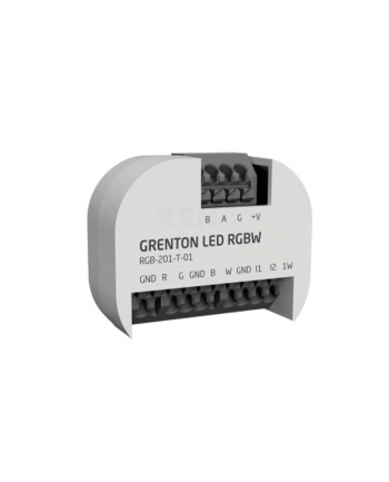 Grenton Moduł ściemniający LED RGBW/ 1-wire/ wejścia cyfrowe (2 wej)/ dopuszkowy/ TF-Bus
