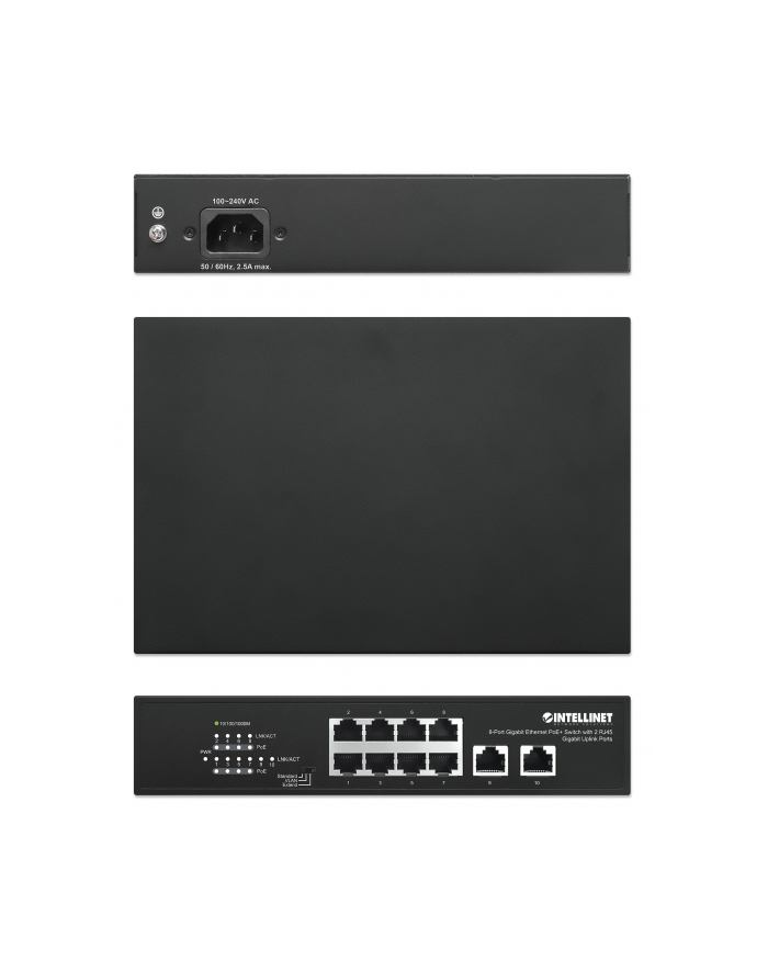 Intellinet Switch Gigabit 8X Rj45 Poe+, 2X Uplink (561402) główny