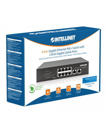 Intellinet Switch Gigabit 8X Rj45 Poe+, 2X Uplink (561402)