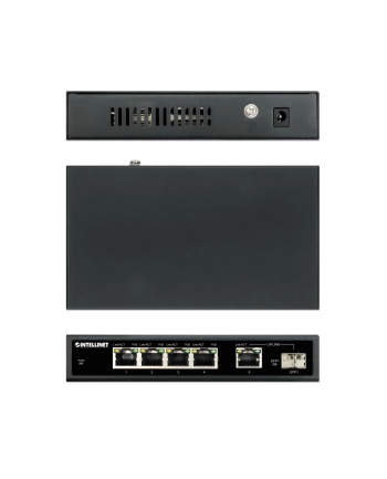 Intellinet Switch Gigabit 4X Rj45 Poe+, 1X Uplink, Slot Sfp (561822)