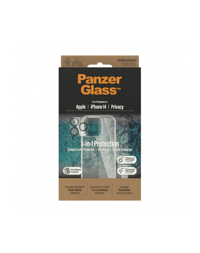 Panzerglass 3-In-1 Privacy Protection Pack Iphone 14 główny