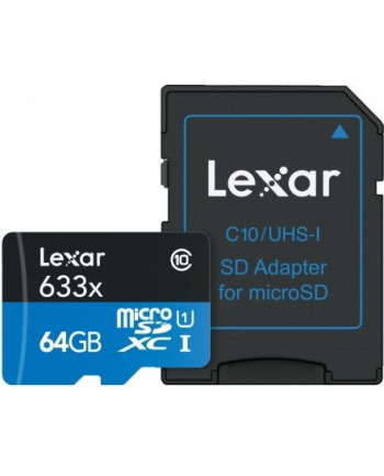 Lexar Microsdxc Karta Pamięci 64 Gb Class 10 Uhs I 45/95 Mb/S