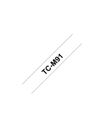 Taśma TCM91 9mm czarne na przezro.