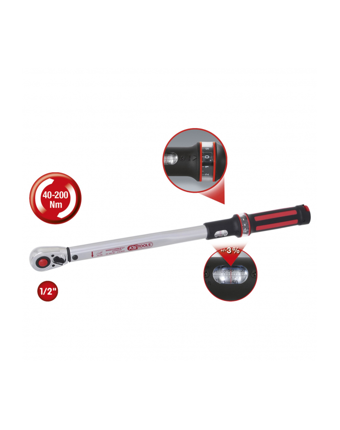 Ks Tools Ergotorque Precision Klucz Dynamometrz Przelacz Glow Grzechotk 40-200Nm 12'' 5166542 główny