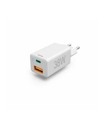Hama Mini 38W PD/QC USB-C USB-A biały (201640)