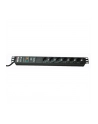 Bachmann 333.536 listwa zasilająca 19'' 1HE 6 x gniazda wtykowe ze stykiem ochronnym czarne 1 x pełna ochrona urządzenia przewód zasilający 2,0 m, 230 - nr 8