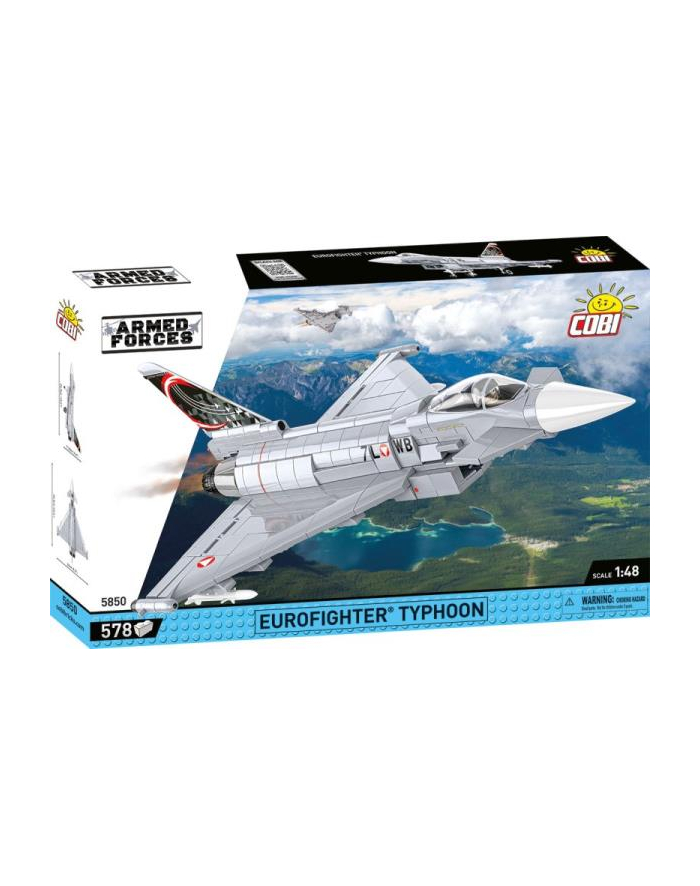 COBI 5850 Armed Forces Wielozadaniowy myśliwiec (wersja europejska)ROFIGHTER TYPHOON 578 klocki główny