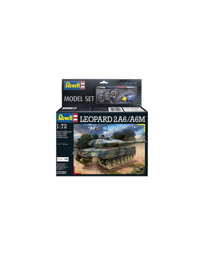 cobi Czołg do sklejania 1:72 63180 Leopard 2A6/A6M + klej, 4 farbki, pędzelek Revell główny