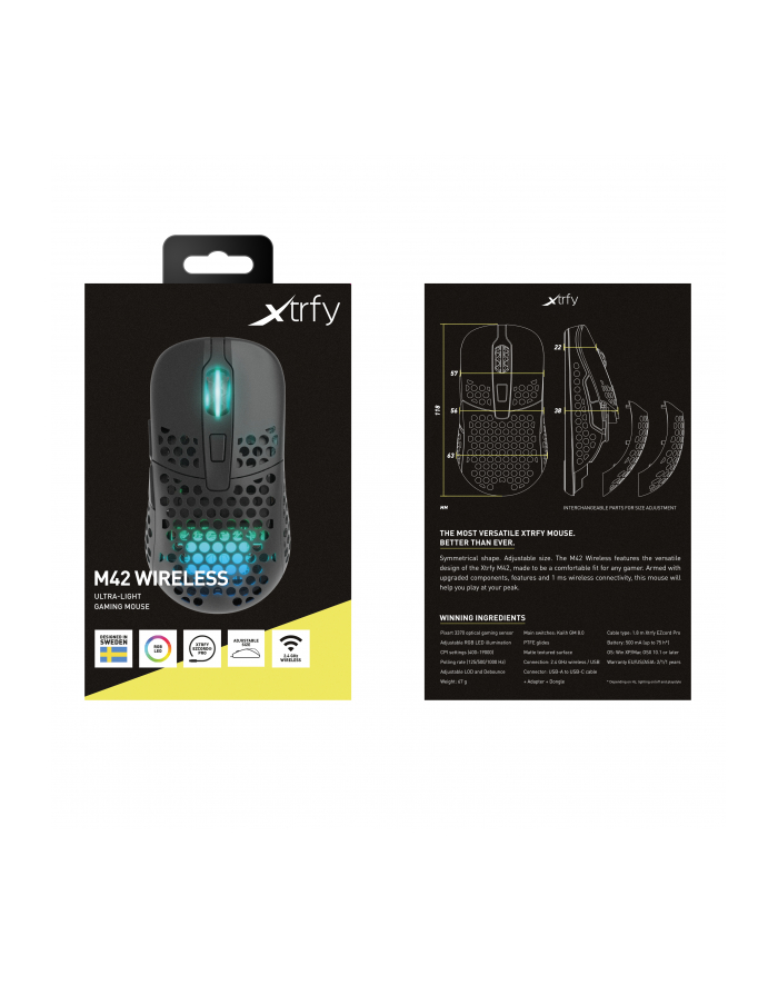 Xtrfy M42 Czarny (M42WRGBBLACK) główny