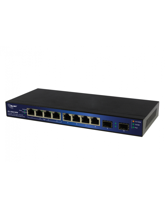 Allnet Switch All-Sg8210Pm, 8 Portów, 1000 Mbit/S, Funkcja Poe główny