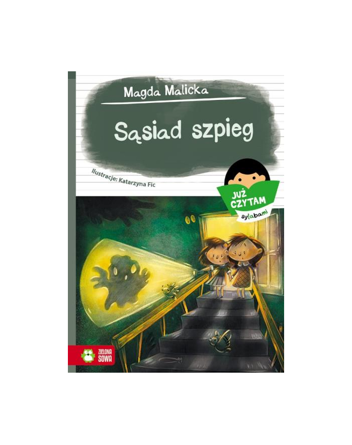 Książka Już czytam sylabami w1 Sąsiad szpieg Zielona Sowa główny