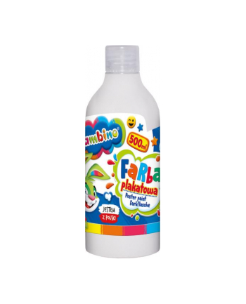 majewski Farba plakatowa w butelce 500 ml biała bambino