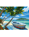 norimpex Diamentowa mozaika Plaża z palmami, łódka 30x40cm 1007422 - nr 1