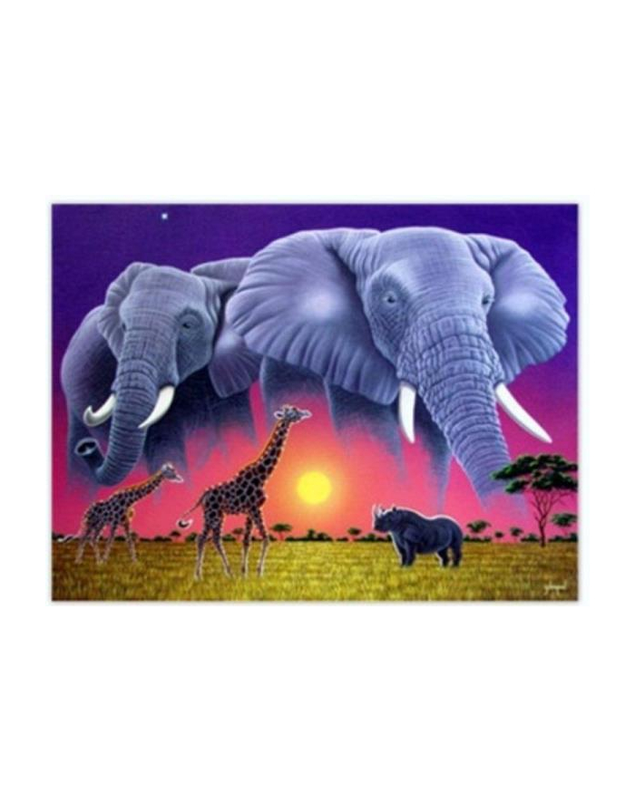 norimpex Malowanie po numerach 40x50cm Słonie widma nad sawanną 1008504 główny