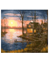 norimpex Malowanie po numerach 40x50cm Domek nad jeziorem zachód słońca 1008865 - nr 1
