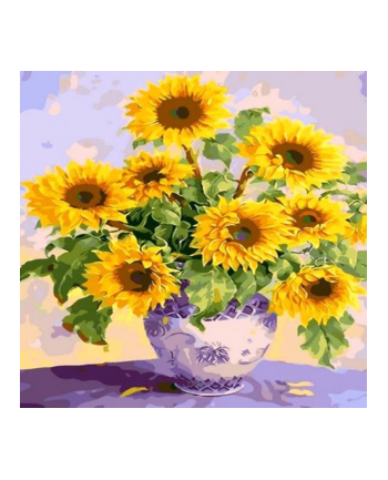 norimpex Malowanie po numerach 40x50cm Kwiaty, Słoneczniki w wazonie 1008881