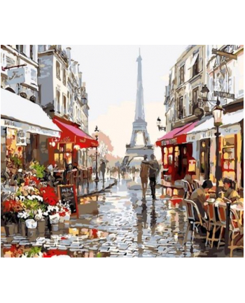 norimpex Malowanie po numerach 40x50cm Paryż kawiarnie 1008893