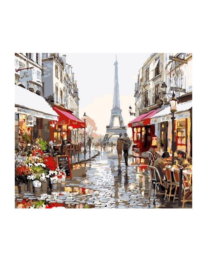 norimpex Malowanie po numerach 40x50cm Paryż kawiarnie 1008893 główny