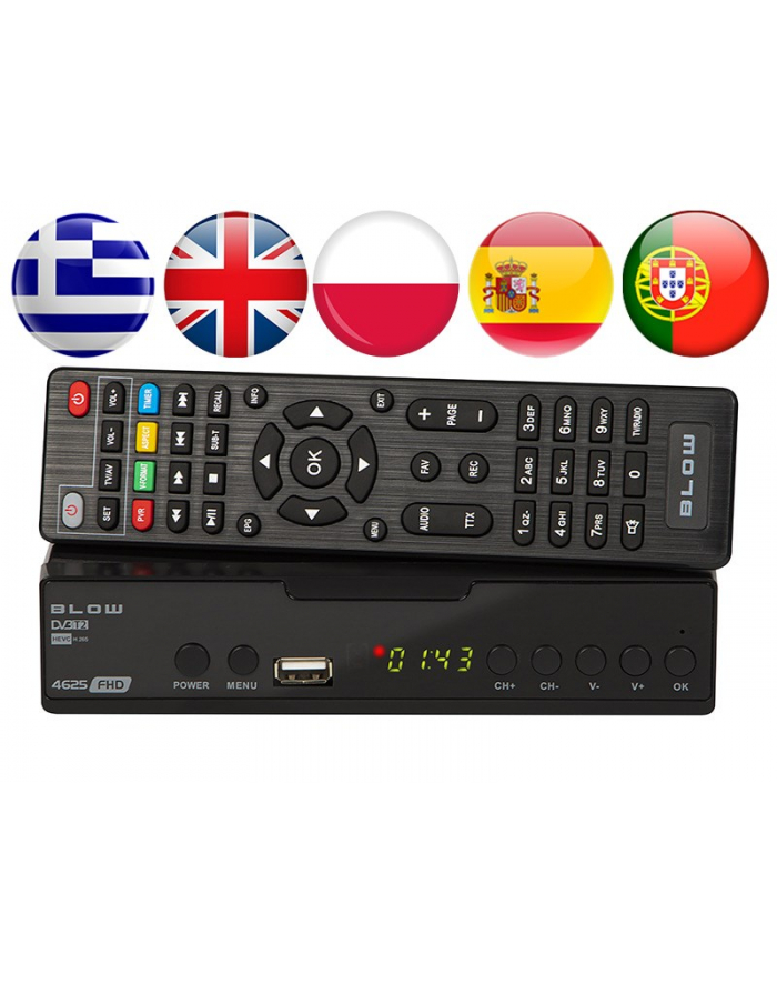 BLOW D-EKOD-ER TUNER DVB-T2 BLOW 4625FHD H265 V2 główny