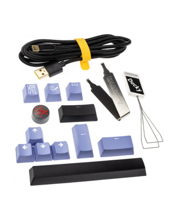 Klawiatura gamingowa Ducky ONE 3 Classic Mini MX-Silent-Red RGB LED US czarno-biała, mechaniczna nr 1