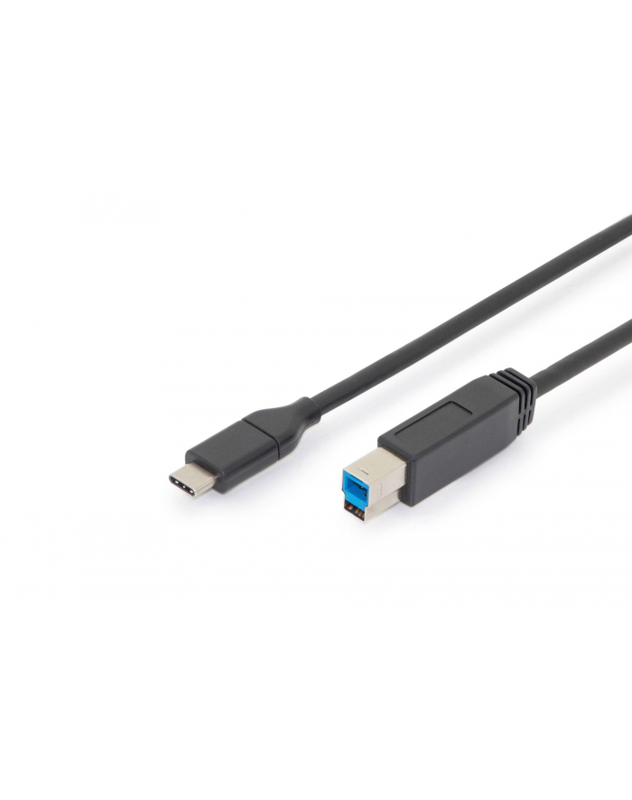 Kabel DIGITUS USB 3.0 SuperSpeed 5Gbps Typ USB C/B M/M Power Delivery czarny 1m główny