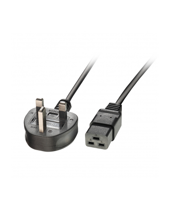 Kabel zasilający LINDY 3 Pin do IEC C19, Black