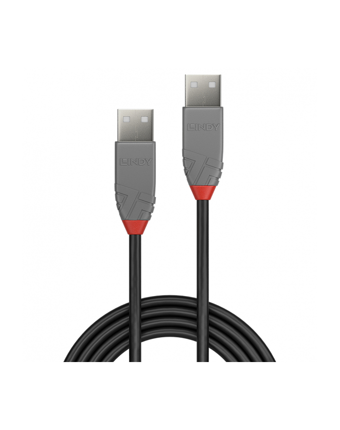 Kabel USB 2.0 LINDY Type A Cable, Anthra Line 3m Black główny