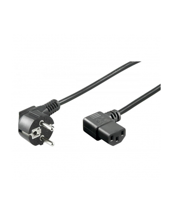 Kabel zasilający kątowy Manhattan C13/IEC320 Schuko 2m czarny